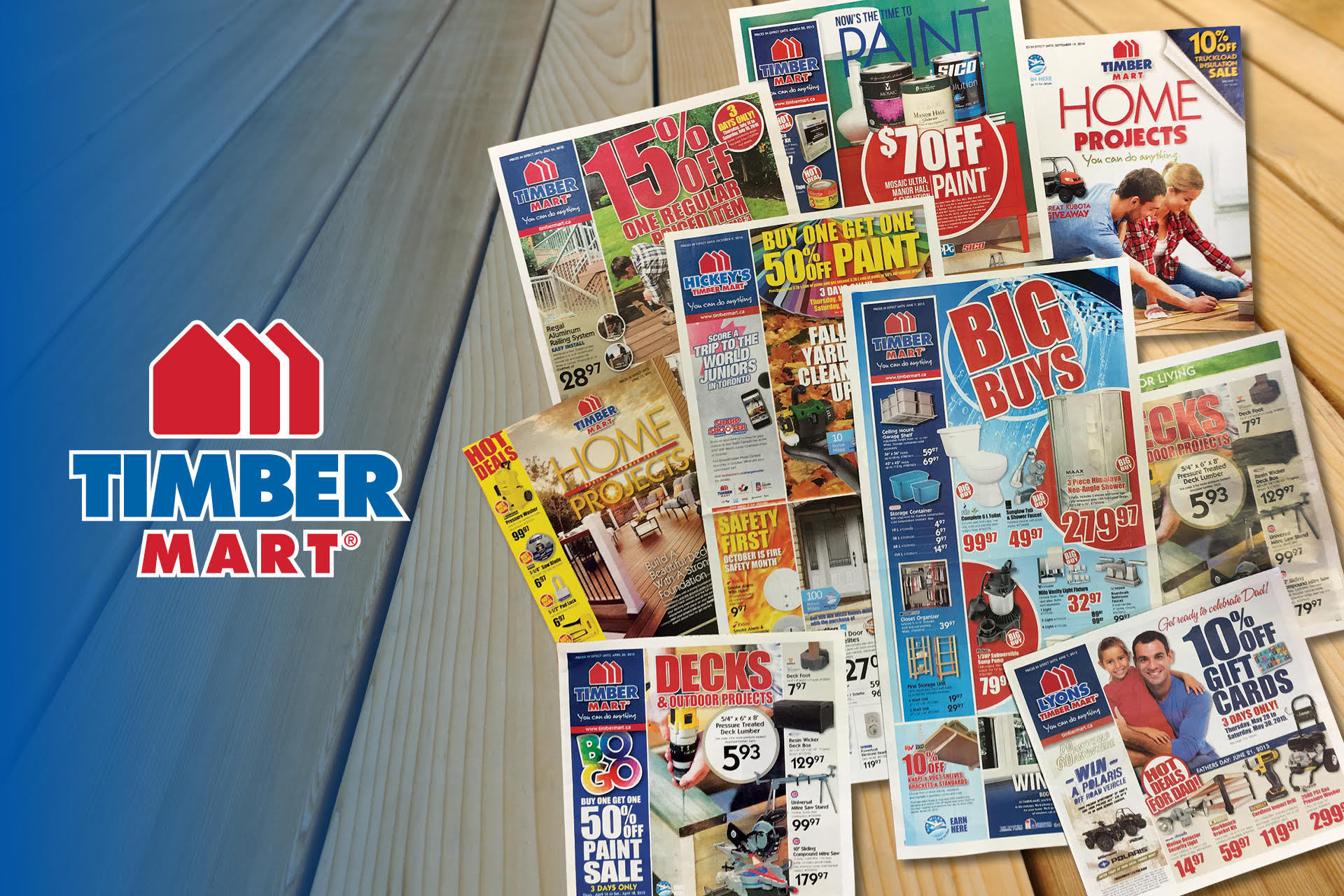Various Timber Mart print layouts Various Timber Mart print layouts