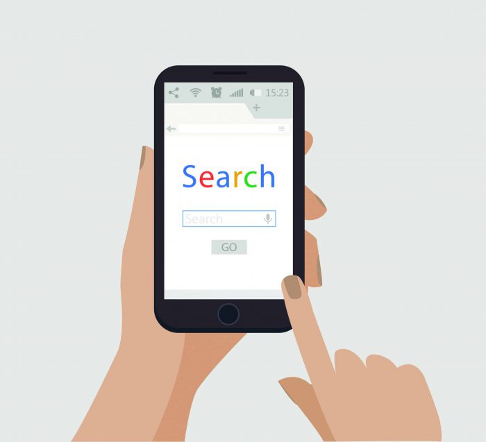 What is SEO and why is it Important Completing a Google search on mobile
