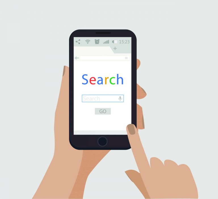 What is SEO and why is it Important Completing a Google search on mobile