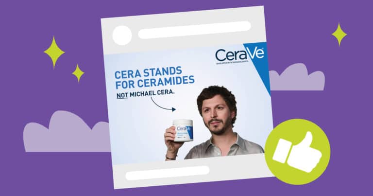 Sims_Blog Posts_2024_March_200x360_michaelcera Michael Cera holdind Cerave cream from their campaign